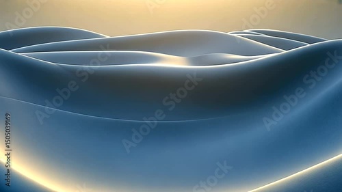 An undulating surface is illuminated from below