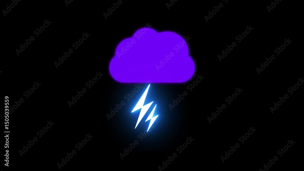 A simple weather icon . white rain cloud  icon graphic  rainy weather forecast symbol clipart image design 4k video