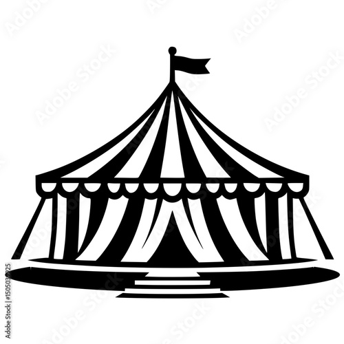 Circus tent silhouette