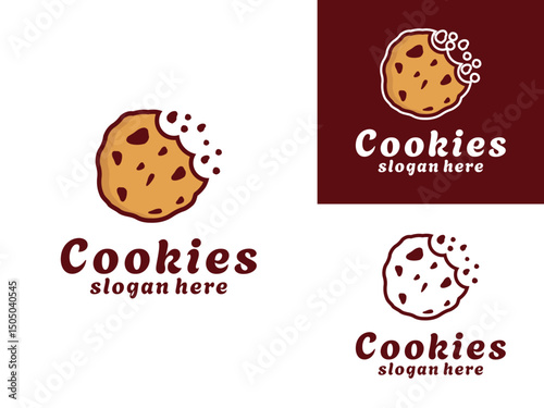 Cookies logo design icon vector. Biscuit logo design icon