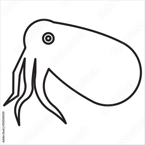Squid icon outline vector