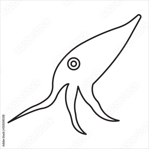 Squid icon outline vector