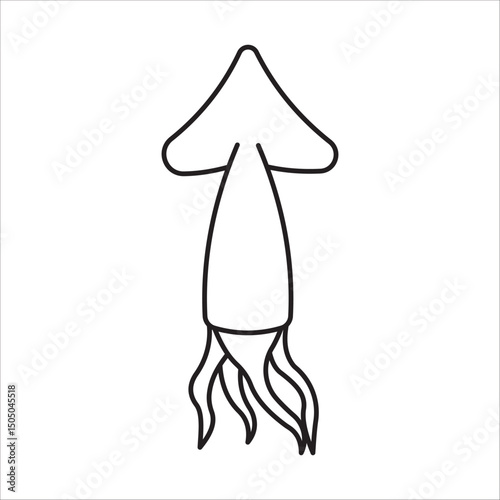 Squid icon outline vector