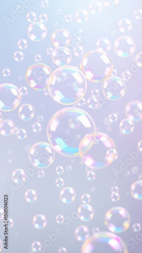 Bubbles of various sizes in large numbers