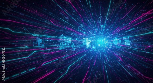 Abstract digital network explosion (1)