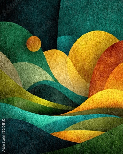Abstract Landscape Sunset Hills.