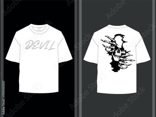 Drop Shoulder Vector T-Shirt Design