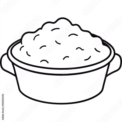 Simple bowl of food illustration.