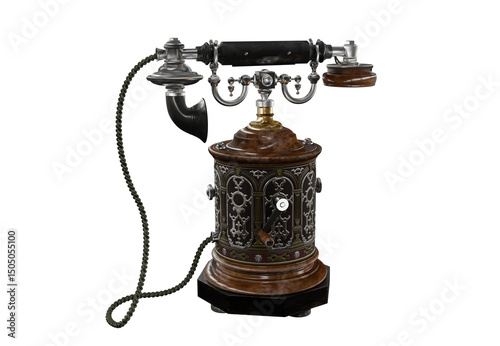 19th Century Desk Phone isolated on white background