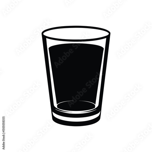 Lowball glass logo vector illustration isolated on white background