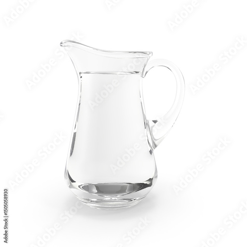 Glass Jug With Water isolated on transparent background