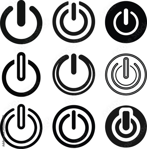 A simple black outline of a power button symbol.eps