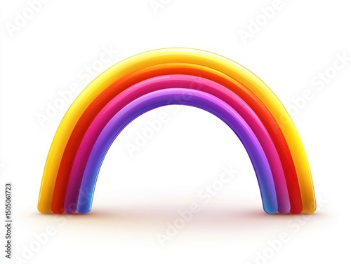 Vibrant Rainbow Illustration Featuring Glowing Colors Ideal for Creative Spaces or Inspirational Designs