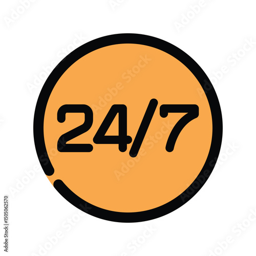 24/7 icon design template