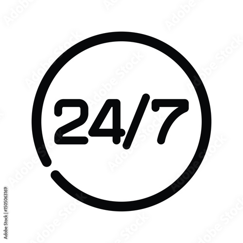24/7 icon design template