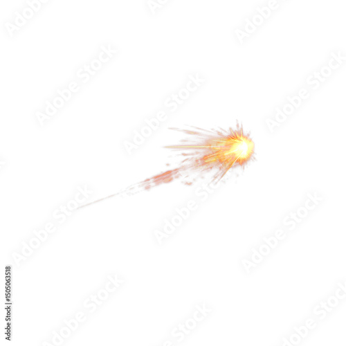 Gun Fire isolated on transparent background
