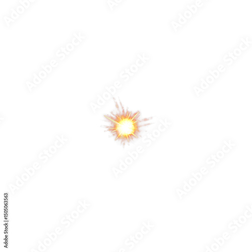 Gun Fire isolated on transparent background