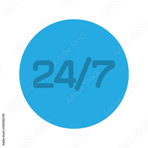 24/7 icon design template