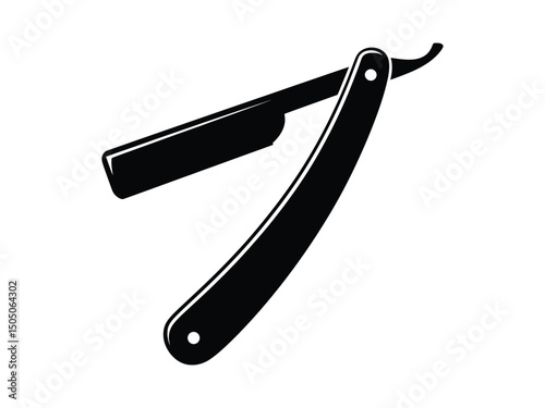 Razor silhouette vector illustration for barber shops and grooming
