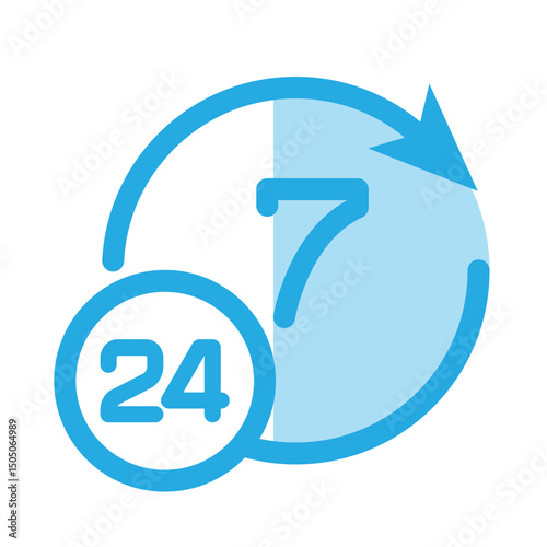 24/7 icon design template