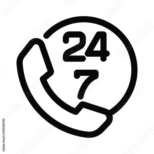 24/7 icon design template