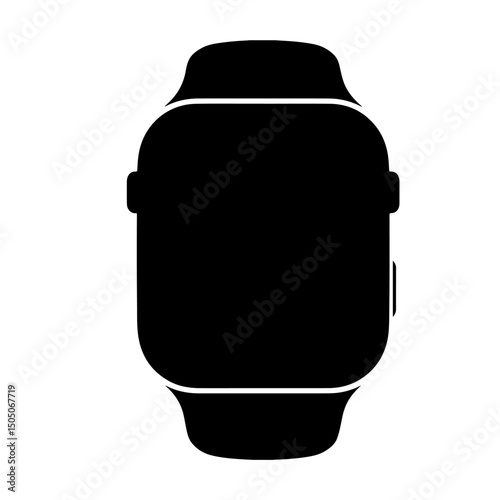 A smartwatch icon, illustrated in a simple black silhouette.
