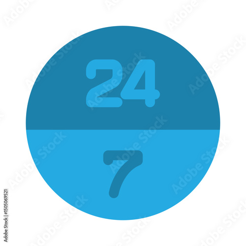 24/7 icon design template