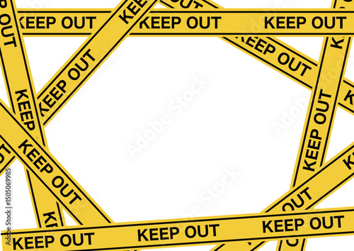 シンプルなKEEP OUTテープの背景〜Simple KEEP OUT tape background〜
