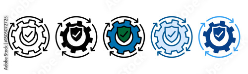 QA Process Icon Set Multiple Style Collection