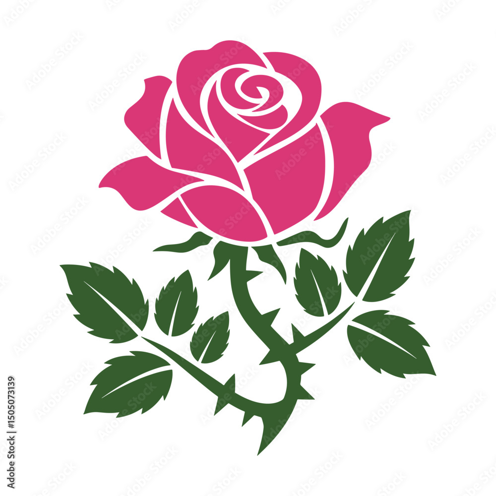 Fototapeta premium Rose Logo Design vector, colorful Rose Logo Design, Red rose logo template Vector