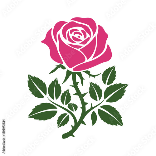 Rose Logo Design vector, colorful Rose Logo Design, Red rose logo template Vector