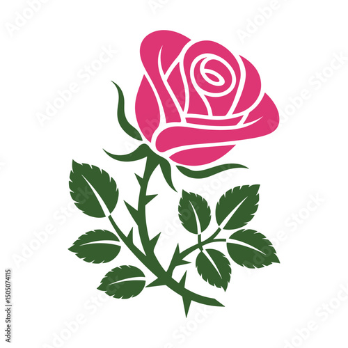 Rose Logo Design vector, colorful Rose Logo Design, Red rose logo template Vector