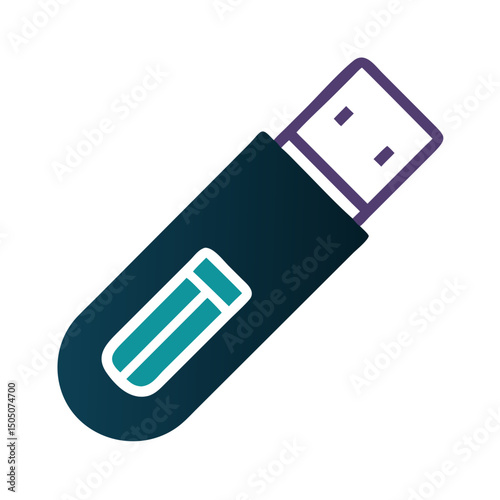 USB Flash Drive Icon – Portable Data Storage and File Transfer Symbol