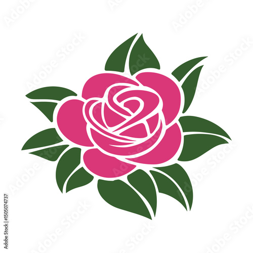 Rose Logo Design vector, colorful Rose Logo Design, Red rose logo template Vector