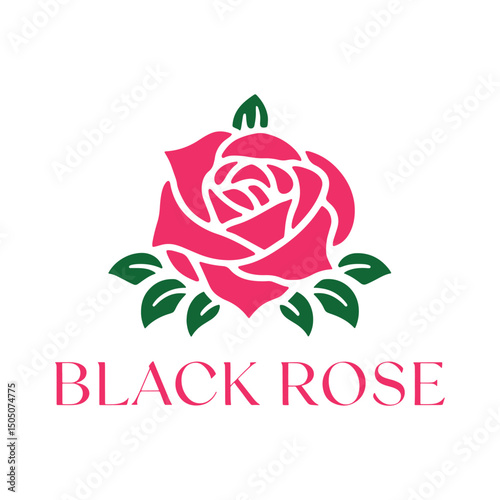 Rose Logo Design vector, colorful Rose Logo Design, Red rose logo template Vector