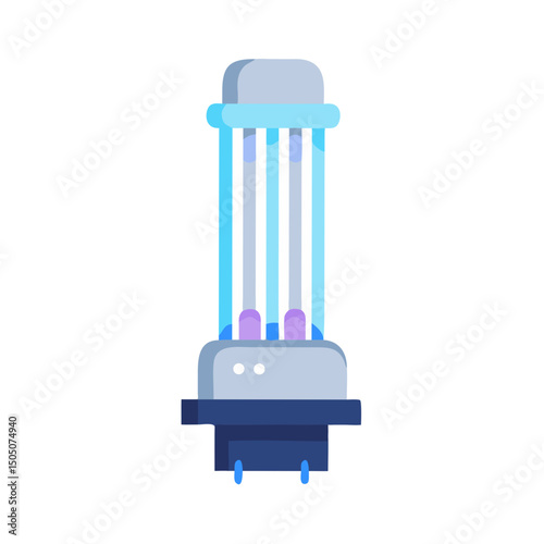 UV Sterilizer Lamp Icon – Ultraviolet Disinfection and Hygiene Device Symbol