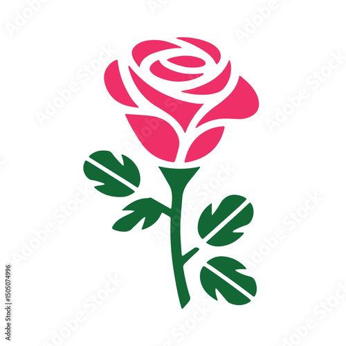 Rose Logo Design vector, colorful Rose Logo Design, Red rose logo template Vector