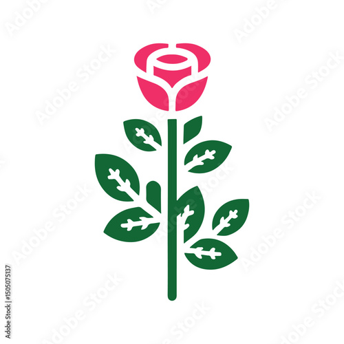 Rose Logo Design vector, colorful Rose Logo Design, Red rose logo template Vector