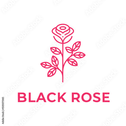 Rose Logo Design vector, colorful Rose Logo Design, Red rose logo template Vector