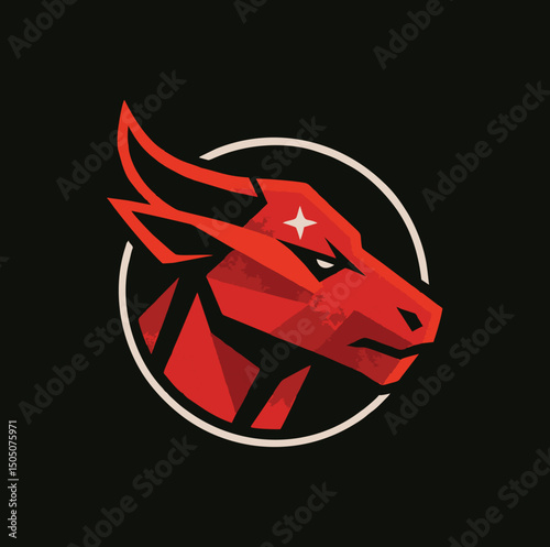 A bold and stylish vector illustration of a wild animal head logo with sharp fur details and an aggressive expression. Perfect for gaming logos, esports branding, sports team mascots, and animal-theme