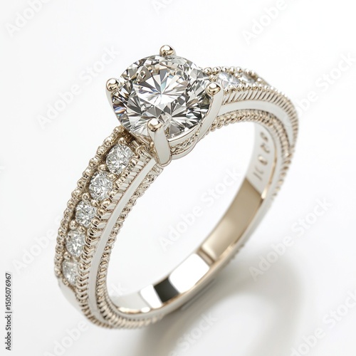 Realistic Engagement Ring Photography in High Quality Giga Pixel Detail for Stock Image Needs