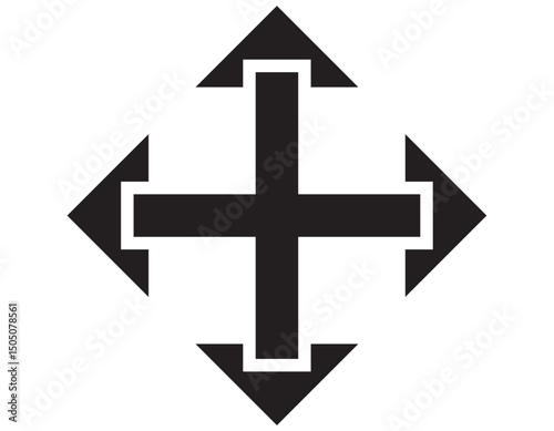 four arrow free direction vector design tempate