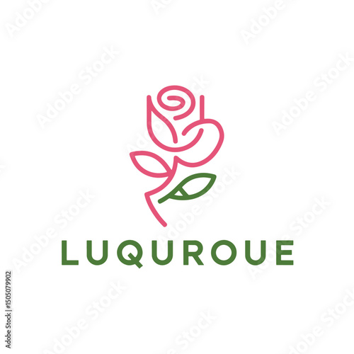 Rose Logo Design vector, colorful Rose Logo Design, Red rose logo template Vector