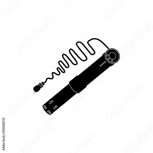 Sous Vide Cooker Machine vector illustration in black fill icon style. Thermal immersion circulator. Editable modern kitchenware design element.