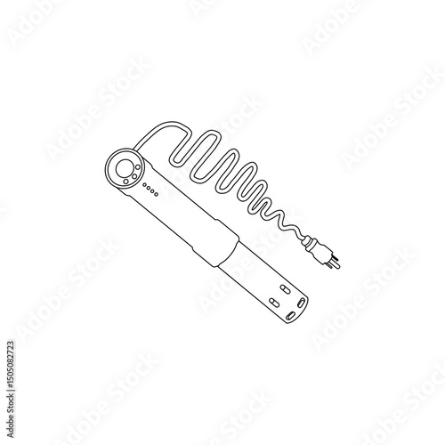 Sous Vide Cooker Machine vector illustration in outline icon style. Thermal immersion circulator. Editable modern kitchenware design element.