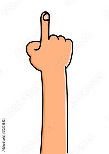 Illustration of a finger indicate