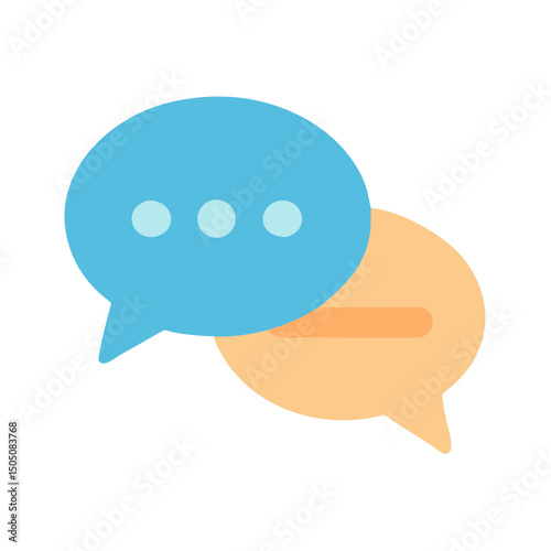Chat Bubble Communication Icon – Messaging and Conversation Vector Illustration