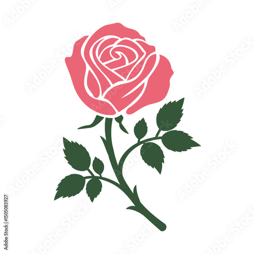 Rose Logo Design vector, colorful Rose Logo Design, Red rose logo template Vector