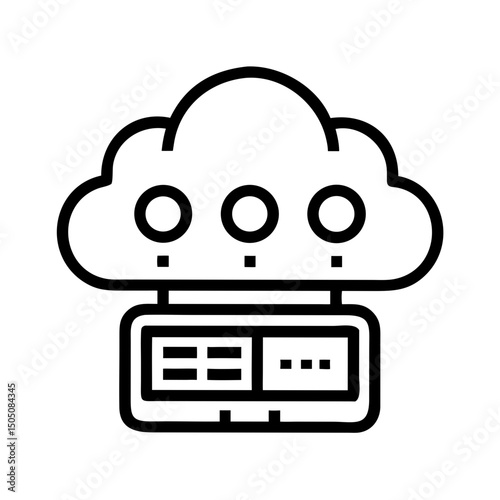 Cloud with Control Panel Icon – Cloud Management and Settings Vector Illustration