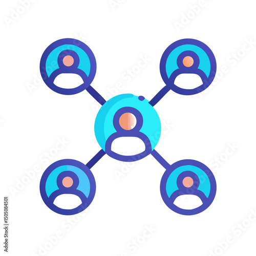 Community Sharing Icon – People Network and Collaboration Vector Illustration